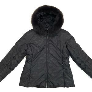 1 MADISON Fox Trim Feather Down Jacket